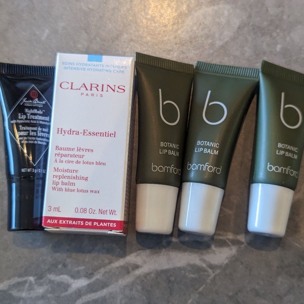 Bamford, Clarins & Jack Black Lip Balms